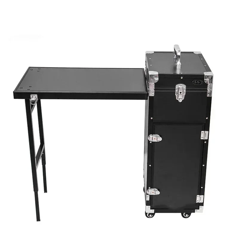 Portable Makeup Artist Nail Tables Foldable Nail Manicure Table Salon Furniture Creative Multi-function Pull Rod Makeup Table