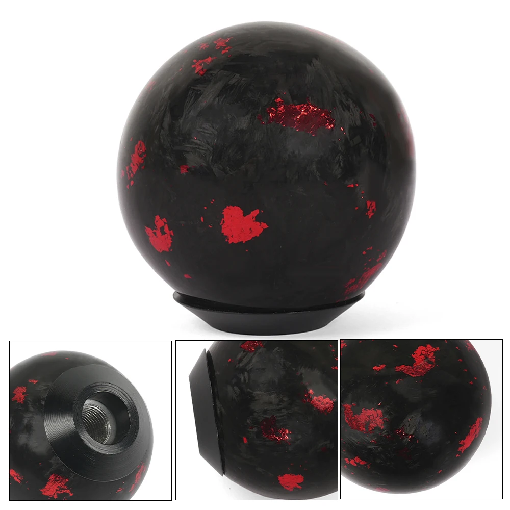 RASTP-Universal Forged Fiber Gear Shift Knob Cylindrical And Spherical Shift Knob For Most Car Decorations Accessories SFN091 6