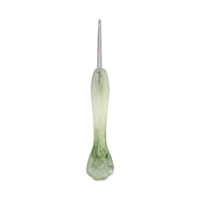 Resin Cat Claw Crochet Hook Complete Set of Handmade Yarn Tools 0.3 0.6 0.8 1.0 1.2 1.4 1.6 1.8 2.0 2.3 2.5 2.8 3 3.5 3.8 4.0mm