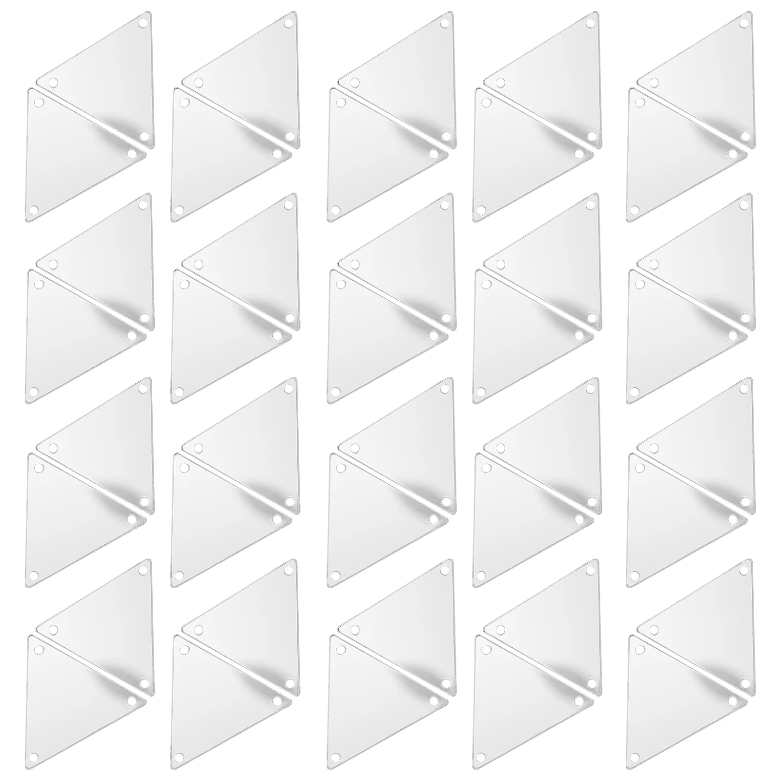 

50 Pcs Rhinestones Garment Decoration Flat Bottom Mirror Applique DIY Mirrored Acrylic H Sewing Clothing Bag Decors Craft