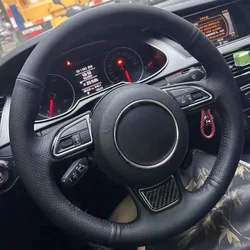 DIY Car Steering Wheel Cover Customized Artificial Leather For Audi A1 8X A3 8V Sportback A4 B8 Avant A5 8T A6 C7 A7 G8 A8
