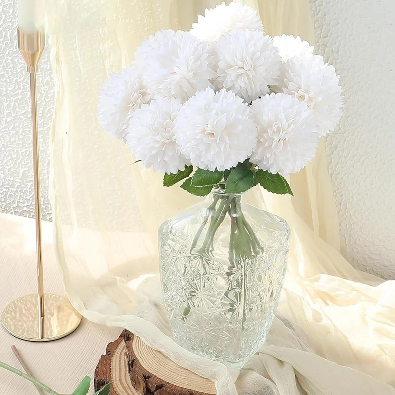 5 Stück Seidenkugel-Chrysanthemen, künstliche Blumen für Hochzeiten, Dekoration, Vase für Zuhause, Zimmer, Scrapbooking, Blumengeschenk, Arrangement-Zubehör