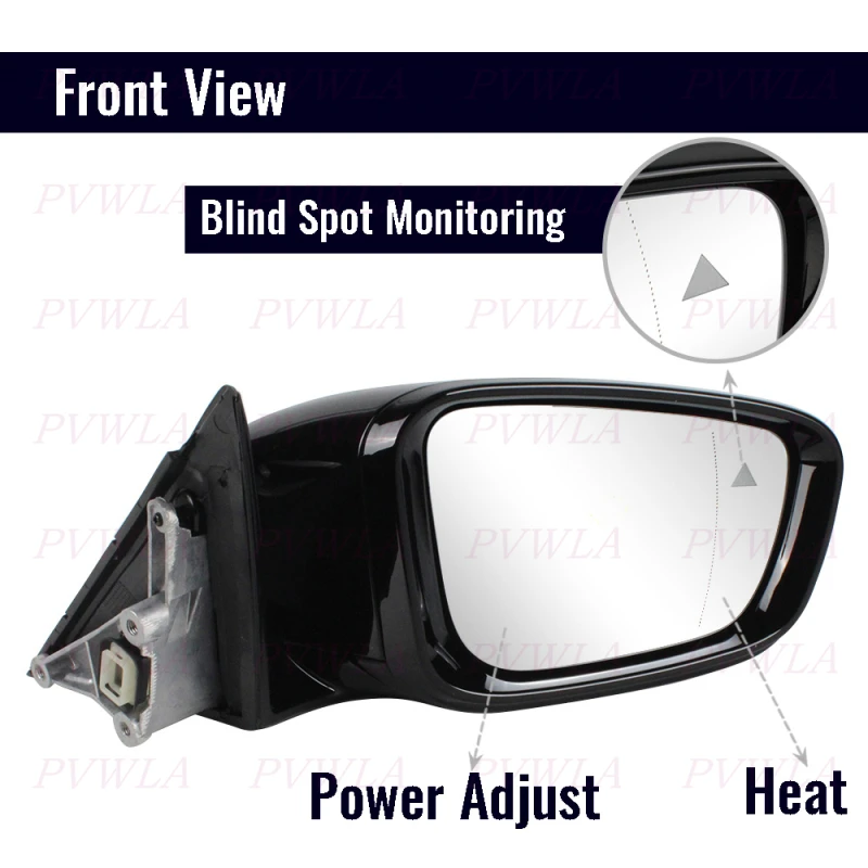 BMW 5시리즈 G30/G38 520 530 540 2017-2022 차량용 5핀 블랙 도색 사각지대 전동 접이식 사이드미러 어셈블리