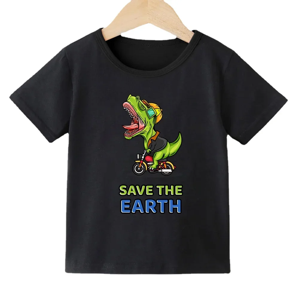 

Dinosaur Kids T Shirt Hot Selling Fashion Cartoon Dinosaur Print Children's T-shirt Short-sleeved Base Shirt Stranger Things Tee