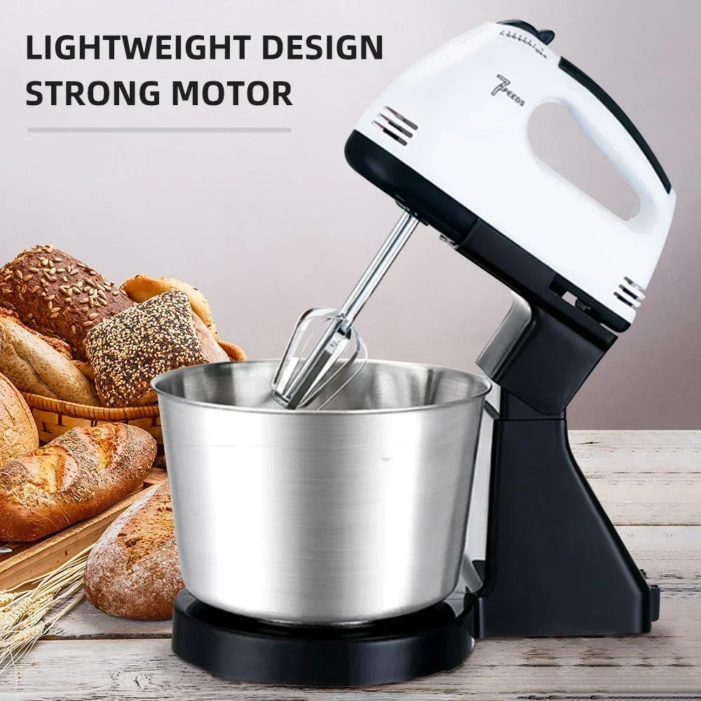 

Kitchen Electric Mixer Machine Multifunctional Mute Electric Stand Food Mixer Food Stainless Automatic Blender Cream Egg Whisk