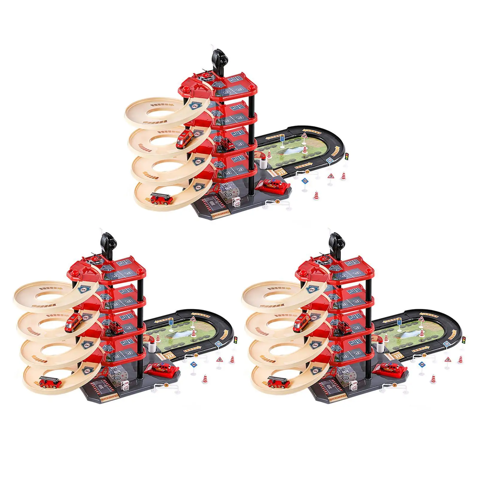 

Kids Race Track Game Tracks Adventure Toy Playset Kids Car Parking Garage for