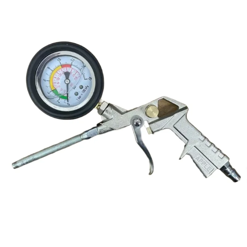 Adjustable Anti-drop Blow Gun Oil Gauge Pressure Regulating Air Piston Pressure Maintaining Judging Transmission Pressure Gauge