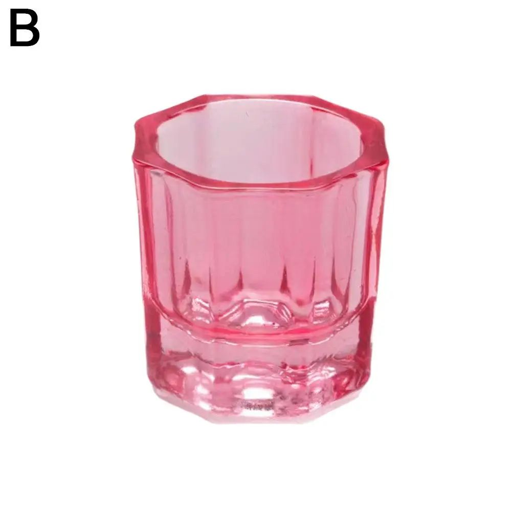 1pcs Crystal Cup For Nail Manicure Tool Clear Glass Container Wash Brush Dappen Dish Acrylic Powder Liquid Mini Bowl Equipm R7A5