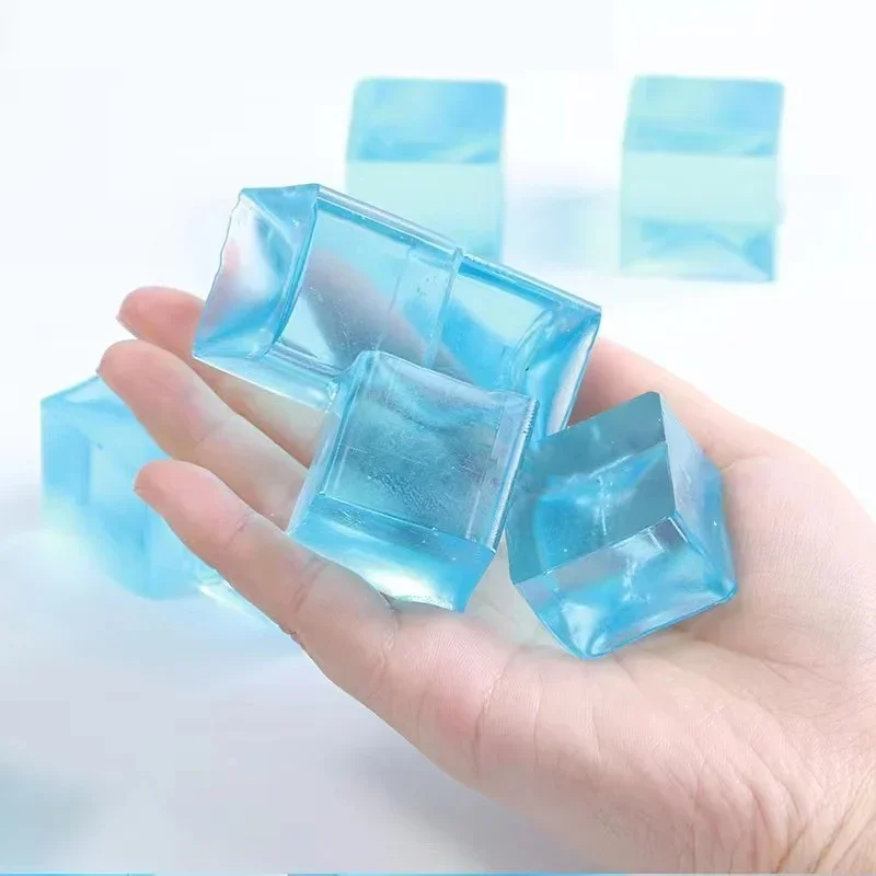 10 Uds. De cubitos de hielo creativos para aliviar el estrés de los niños, palmas de gato de gelatina, juguete pegajoso para aliviar el estrés