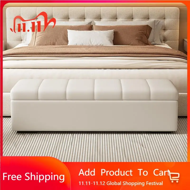 

White Big Size Step Stool Room Decor Fashion Creative Aesthetic Cute Soft Foot Stool Bench Seat Sillas Chinese Style Furniture