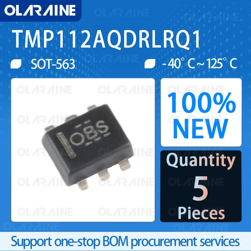 

TMP112AQDRLRQ1 SOT-563 A temperature sensor is mounted on the board Digital temperature sensor IC chip controller Olaraine