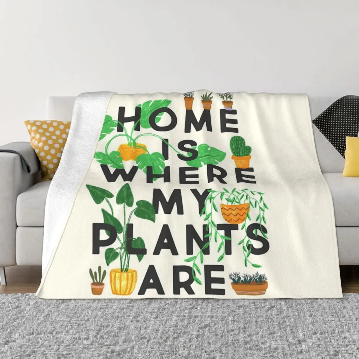 Home Is Where My Plants Are Quilt Bed Blanket Couple Blankets Thin Wadding Blanket Throw Blanket