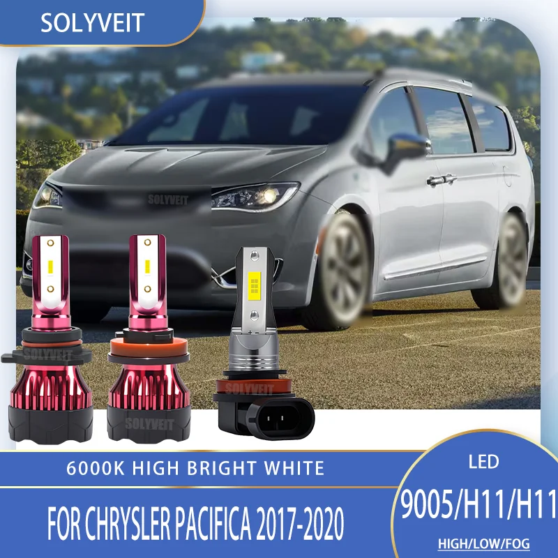 

Lamps 6000K 12V Car Headlights Front Hi/Lo 9005/H11 Luces Foglamp H11/H8/H9 Kit For Chrysler Pacifica 2017 2018 2019 2020