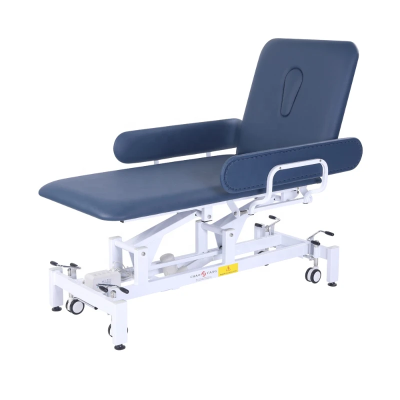 

2 Section wholesale pneumatic back therapeutic massage table electric examination bed with luxury side safety pads CY-C107S