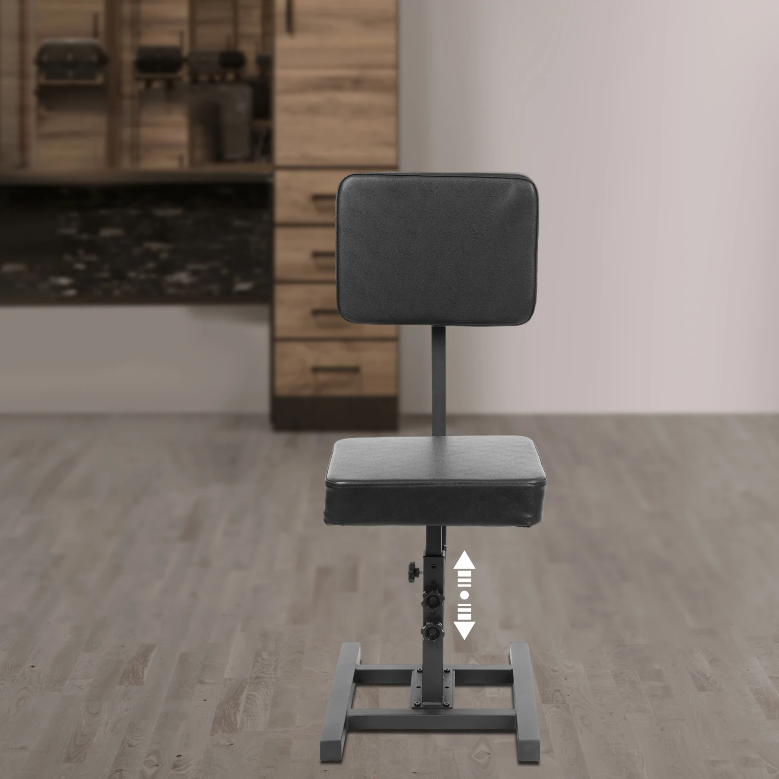 Professional Height Adjustable Tattoo Barber Chair, Multi-Purpose Hair Salon Chair W/ 180° Reclining Backrest (Capacity 220 Lbs)