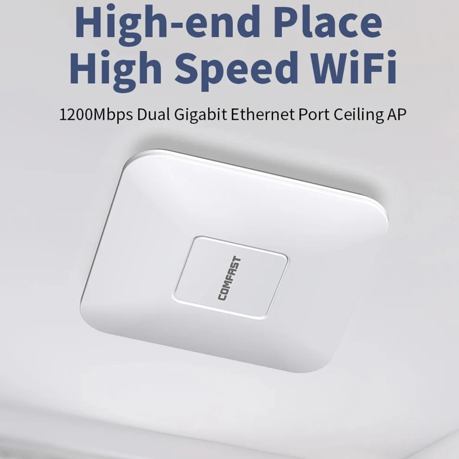 Imagem -03 - Comfast-repetidor Wifi de Teto ap Roteador com Porta Ethernet Dupla Gigabit ue Eua uk Plug Cf-e455ac 1200mbps 2.4g 5.8g