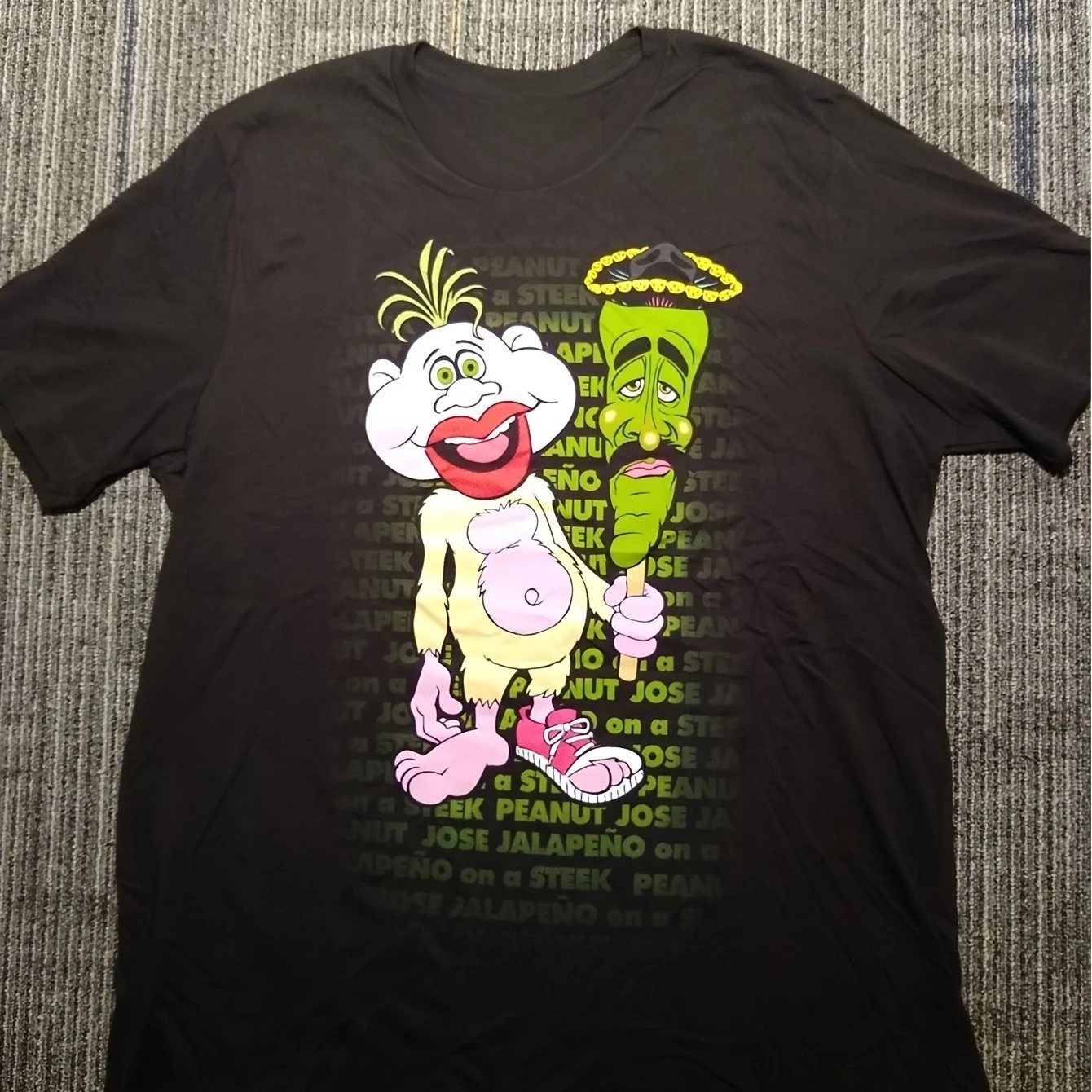 Camiseta de stand-up comedy para hombre con Jeff Dunham, Peanut y Jose Jalapeno | Estampado Informal, Apto para Todas las Estaciones