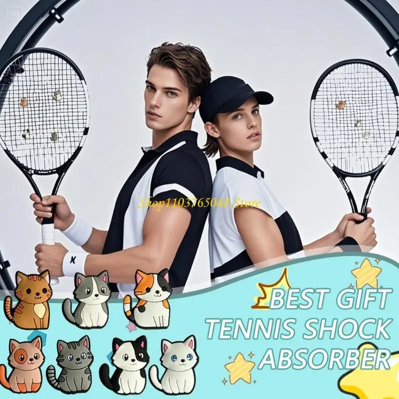 

R53E 10 упаковок ракеток с героями мультфильмов, амортизаторы, контроль вибрации, поддержка запястья