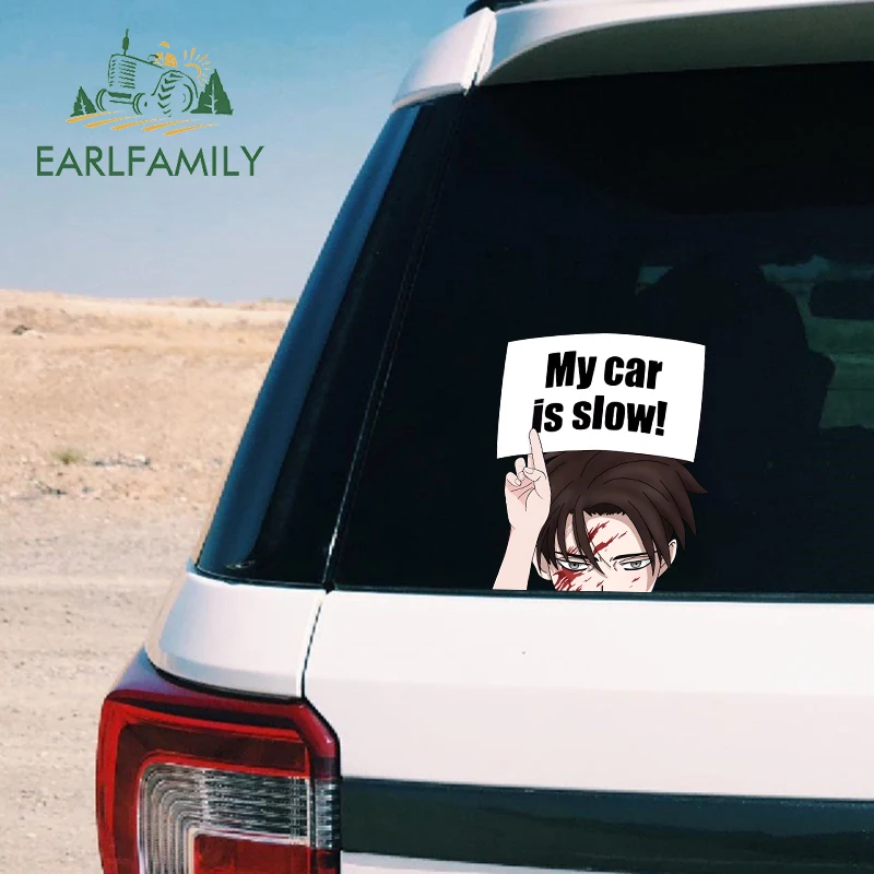 

EARLFAMILY 13cm X 11cm For Levi My Car Is Slow Stickers Campervan Funny Decal Waterproof RV JDM Car Accessories