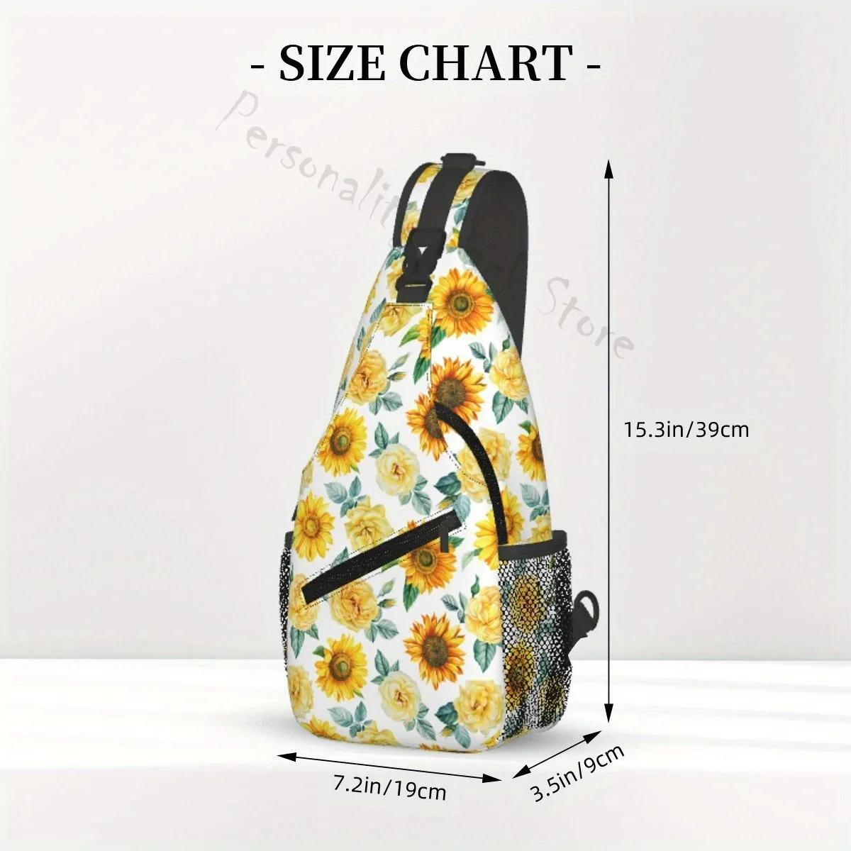 Mochila de hombro cruzada con cuerda de girasol, bolsa de viaje para senderismo, 1 unidad