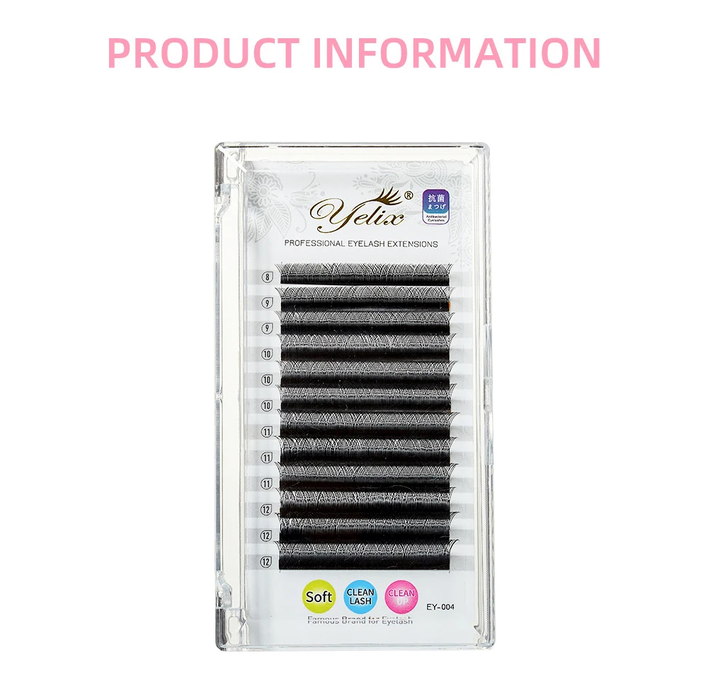 Yelix YY-Shape L-Curl Geflochtene Wimpernverlängerungen Y-Typ Fächer-Trays Salonbedarf und Großhandelsbestellungen Weiche Doppelspitzen – Detail 1