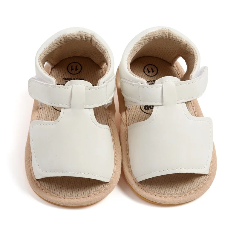 Baby Girls Boys Sandal PU Leather Flexible Non-slip Summer Flat Shoes for Casual Daily