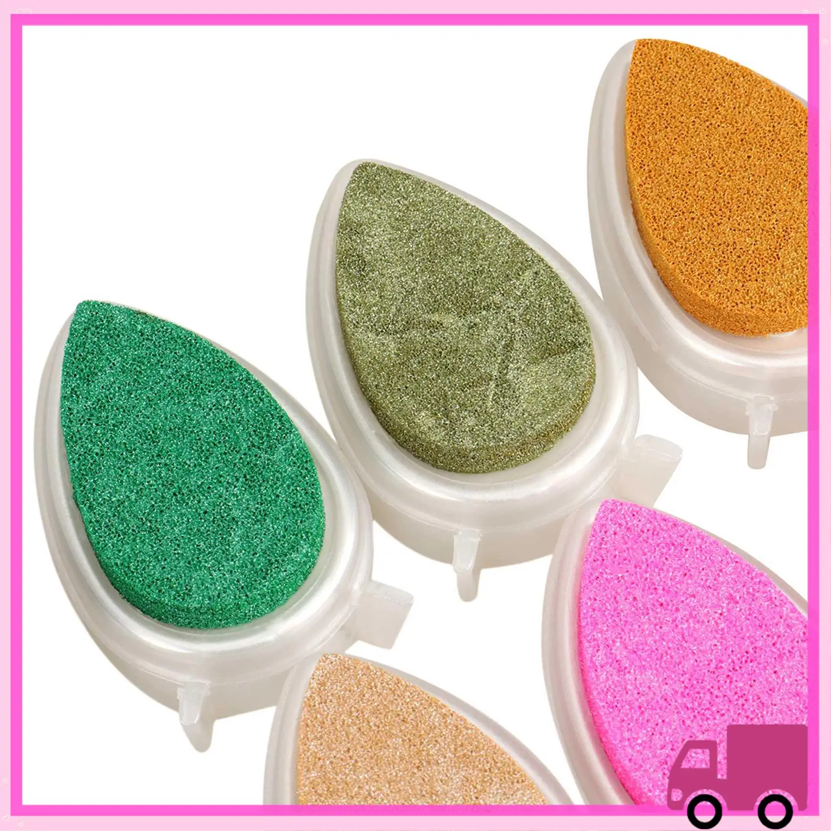 

Compact 32 Colors Multi-Colored Water Drop Inkpad Set Glitter Effect For Scrapbooking Rubber Stamps Ink Pad Template Coloring