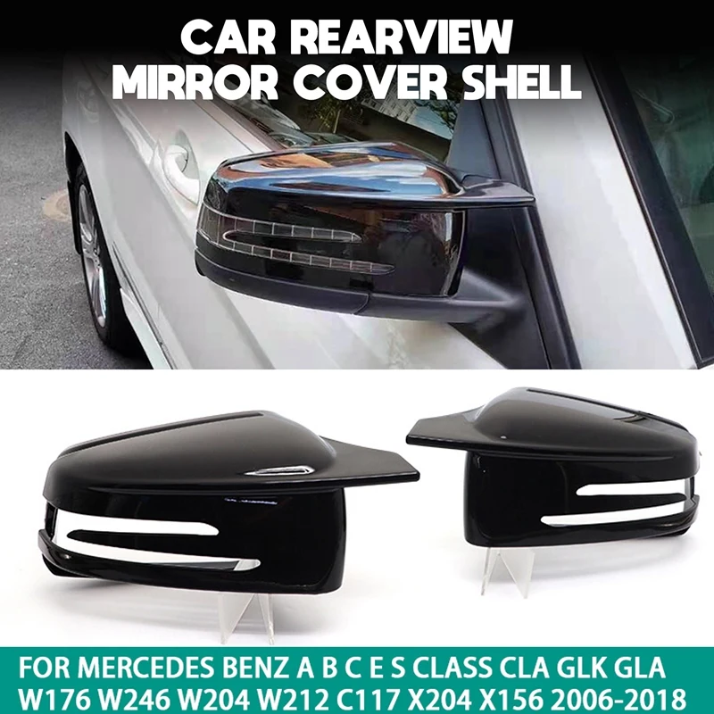 Car Rearview Side Mirrors Cover Shell for Mercedes-Benz a B C E S CLA GLK GLA Class W204 W176 W246 W212 W221 X204 X156