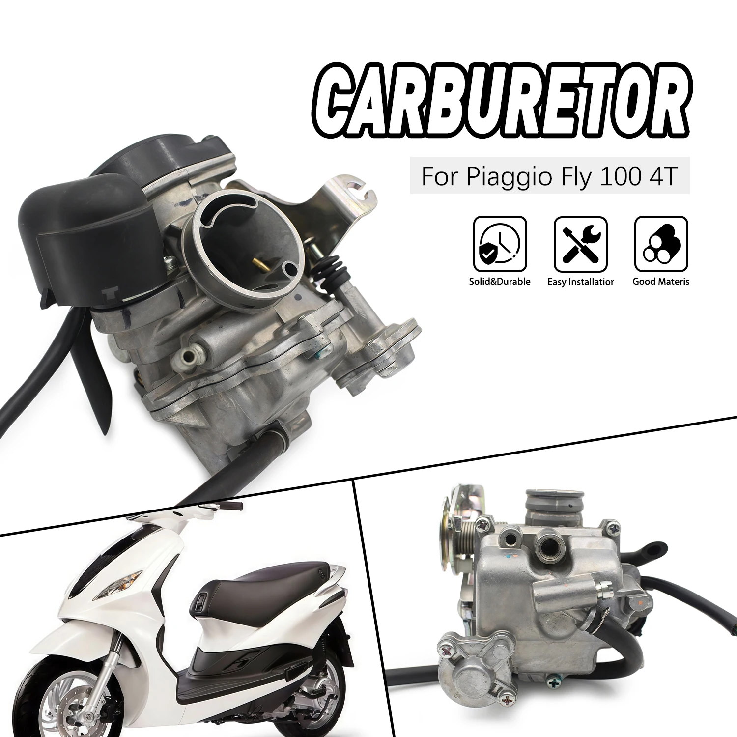 

Carburetor CM141909 Motorcycle Carb For Piaggio Fly 100 4T CVK20-AG5A LBMM53100