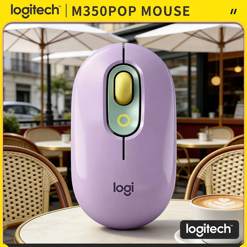 

Беспроводная мышь Logitech M350 POP Pebble с высокоточным отслеживанием, магнитным приемником, тонким дизайном для ноутбука, для путешествий