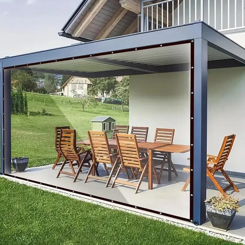 Copertura antipioggia per cortile resistente, copertura antipioggia per esterni multi-dimensione, bordo chiuso con anelli copertura antipioggia, copertura antipioggia di spessore 4MI