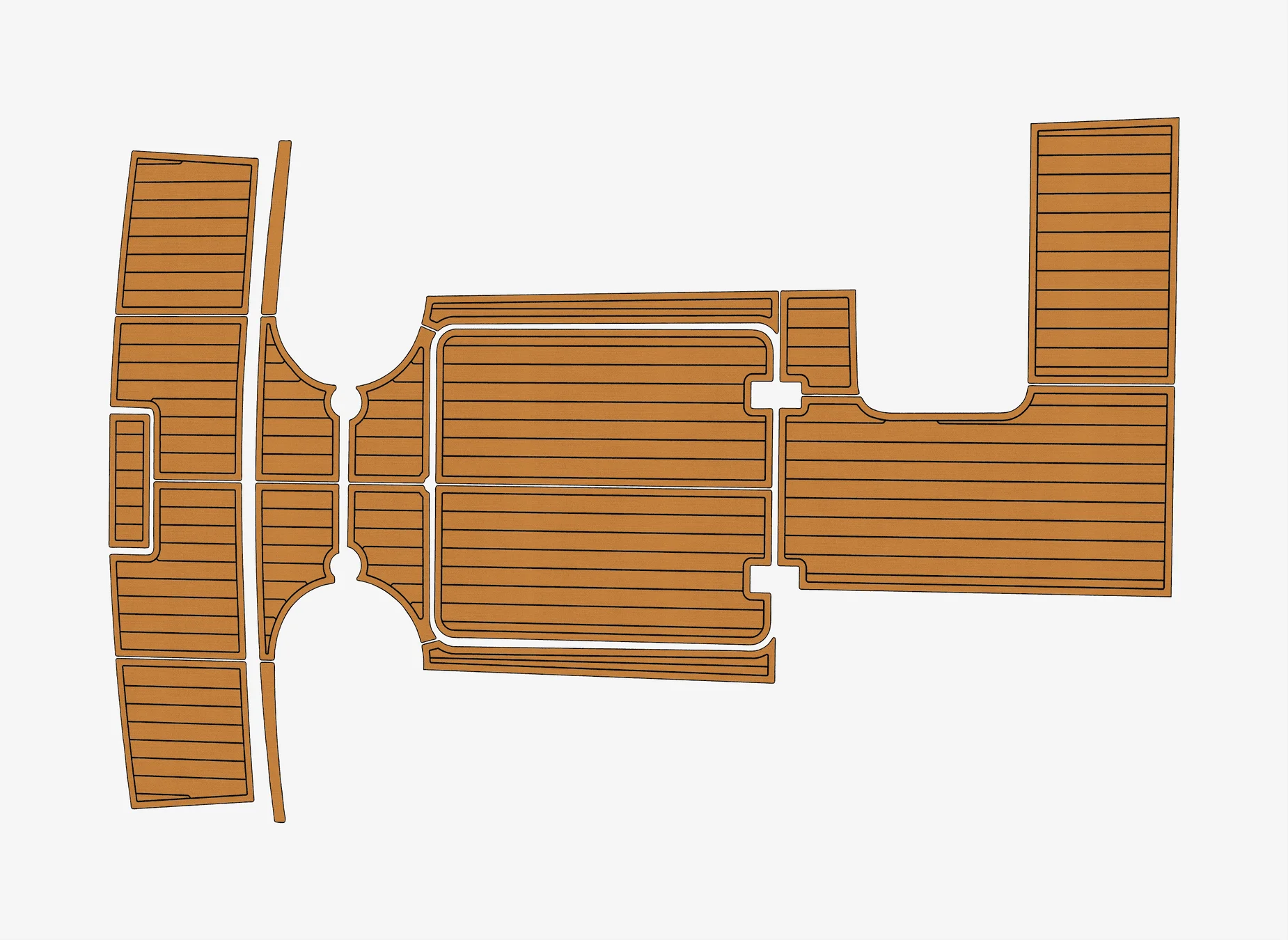 

Anti-Skid EVA Faux Teak Self-Adhesive 6mm Boat Decking Pad for 1990 Mainship 35 Open Yacht Cockpit Durable Marine Flooring
