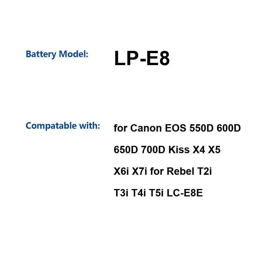 Camera Battery LP-E…