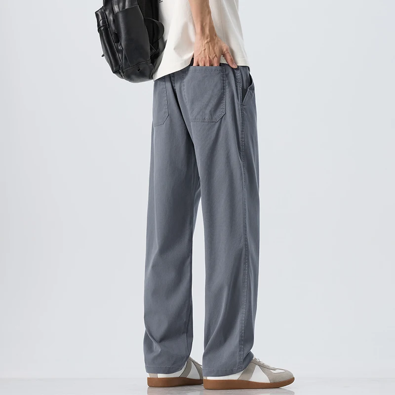 Lyocell Ultra-dünne Eisseiden-Hose für Herren, Sommer, locker geschnitten, kühl, atmungsaktiv, Alltag, Sport, Freizeit, modisch, koreanischer Stil – Detail 14