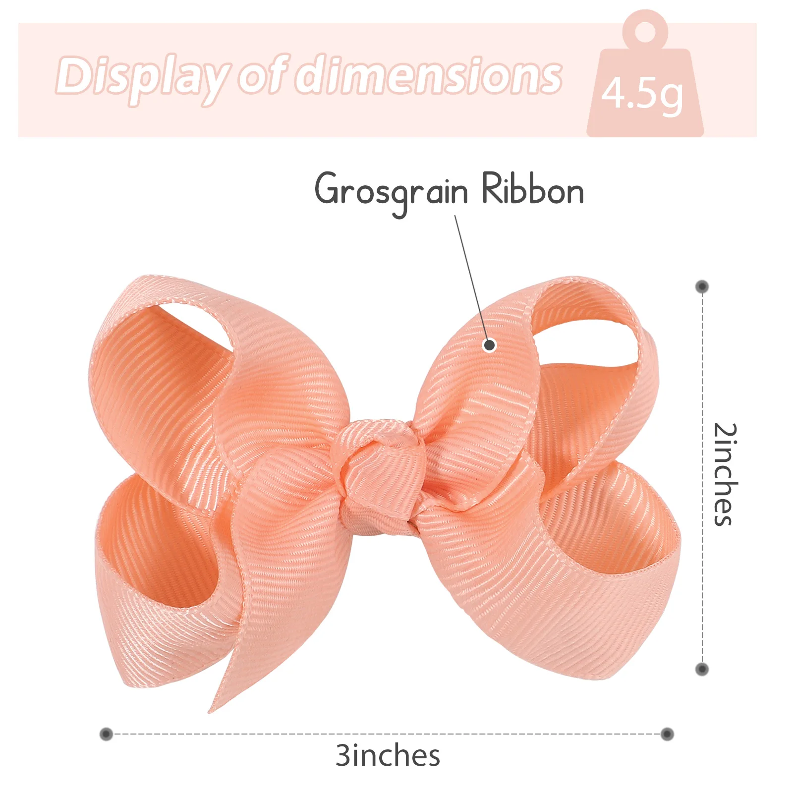 20/30Pcs 3inch Grosgrain Ribbon Hair Bow Clips for Baby Girls Hair Accessories Bowknot Hairpin Wholesales Toddler Headgripes