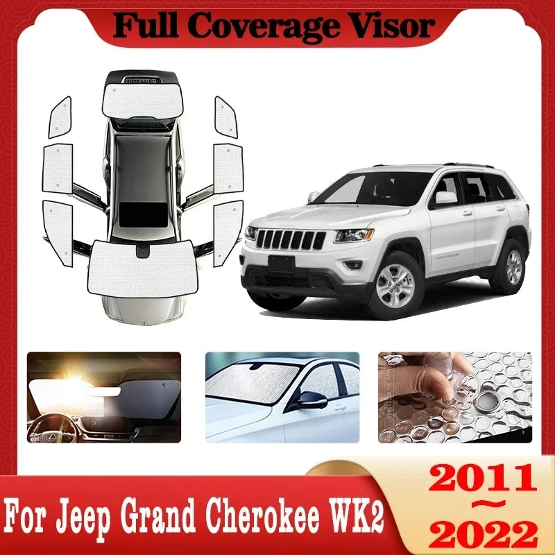 

Полные солнцезащитные козырьки для окон автомобиля Jeep Grand Cherokee WK2 2011-2022 (2012, 2013) – Аксессуары для защиты от солнца