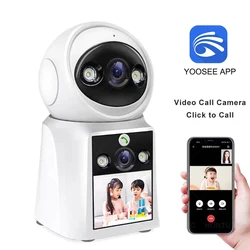 Yoosee 3MP Security Video Call Camera System Indoor PTZ Camera Dual Screens Auto Tracking Night Vision Surveillance Cameras