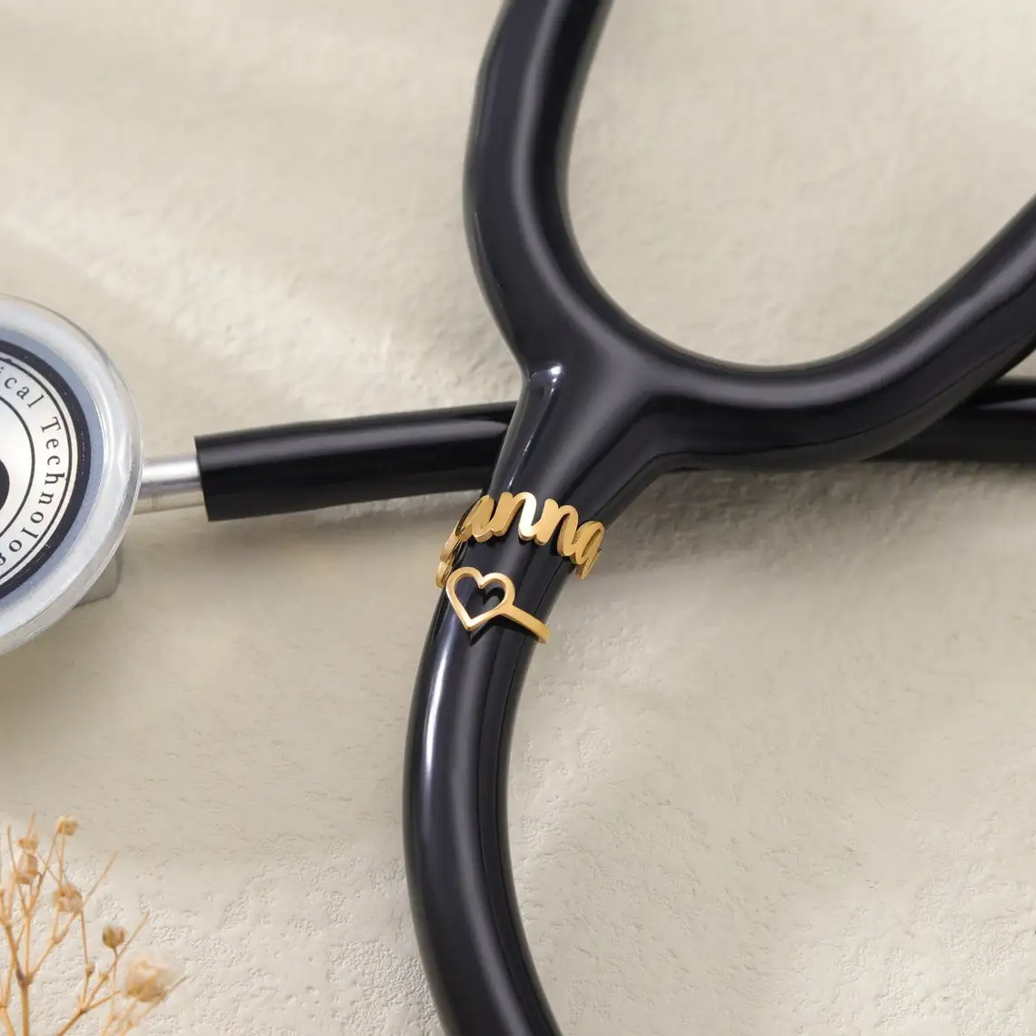 Stethoscope Name Tag Personalized Heart Shaped Stethoscope ID Tag Stainless Steel Charms for Stethoscope Nurses Week Gifts 2025 view 5