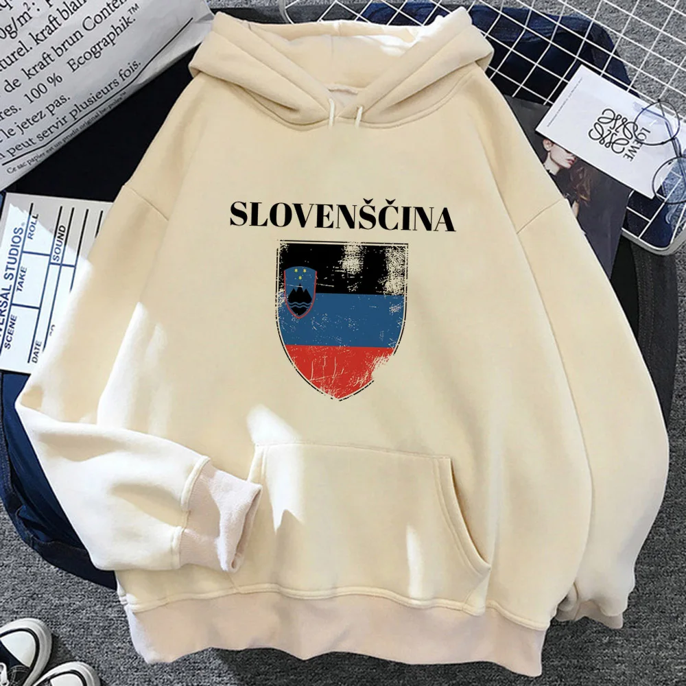 

Slovenia hoodie winter modern style athleisure Japanese designer girl tracksuits pullover funny harajuku graphic anime