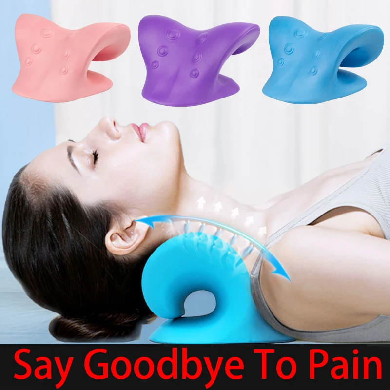 Neck Stretcher Shoulder Cervical Spine Stretch Muscle Relaxation Traction Massage Pillow Relieve Pain Alignment Spine Correction