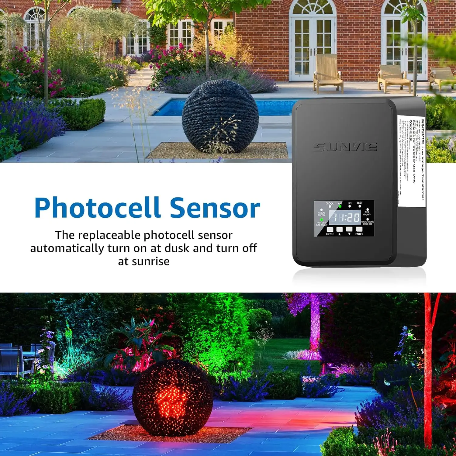 12 sztuk reflektorów krajobrazowych RGBW ze zmiennymi kolorami, z transformatorem 300W, wodoodporne reflektory LED do ogrodu i na podwórko