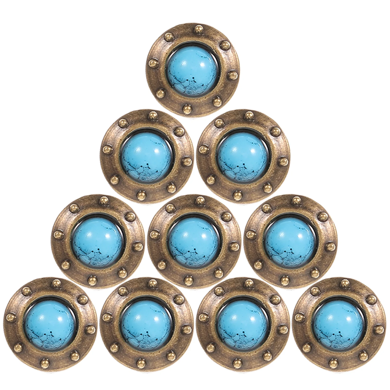 10 Pcs Turnbuckle Vintage Decor Buttons DIY Bag Accessories Metal Chic Exquisite Suitcase Conchos for Acrylic