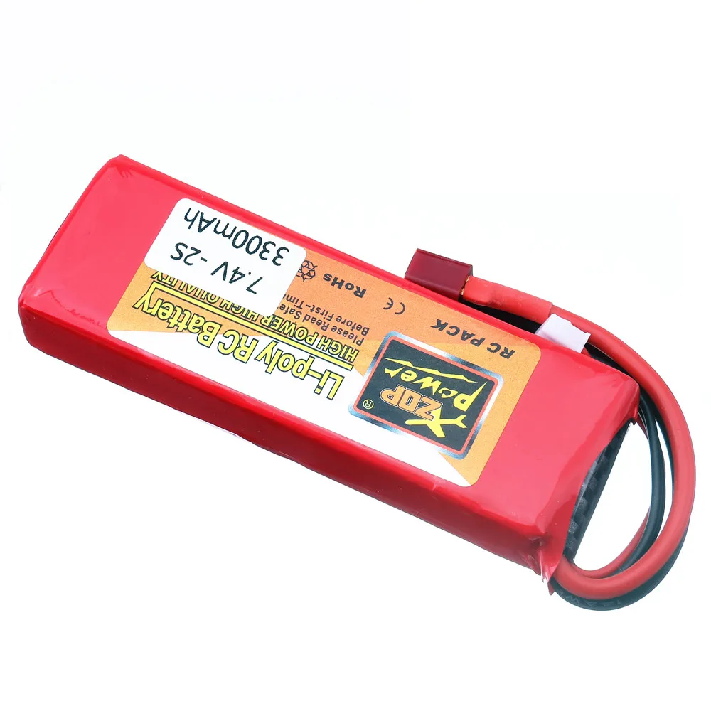 Bateria Lipo 2S 7,4 V 3300 mah Bateria RC z wtyczką T do Wltoys144001144010124016124017124018124019 Części do łodzi RC z dronem