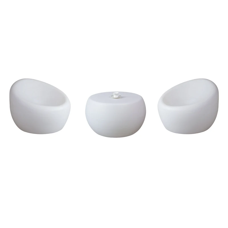 Table basse moderne en plastique, mobilier d'extérieur