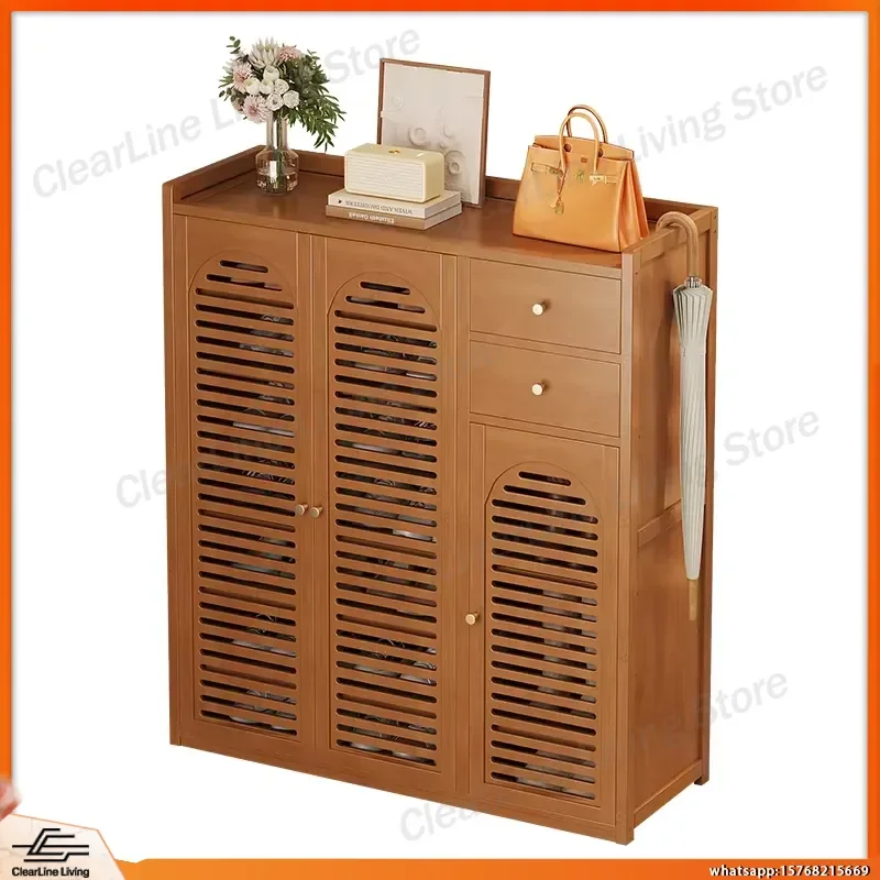 

Simple Shoe Rack for Home Use Entryway Shoe Cabinet with Storage Space Modern Hallway Organizer Easy Assembly Minimalist