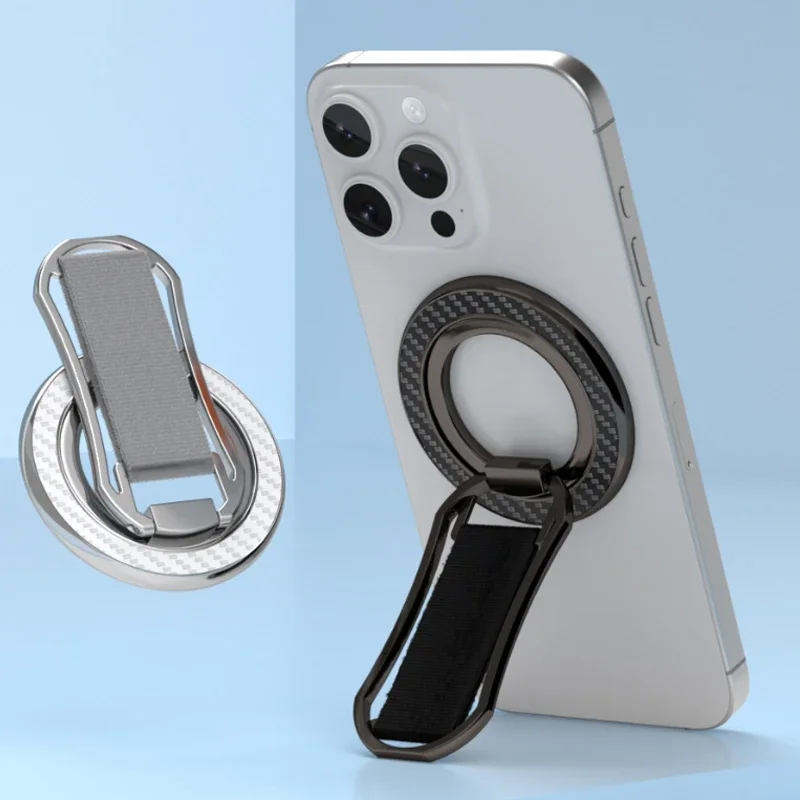 2025 Neuer starker magnetischer Telefonhalter für Magsafe 360-Grad-Drehung, Doppelmagnet-Fingerringständer für iPhone 14 15 16 Xiaomi – Detail 5