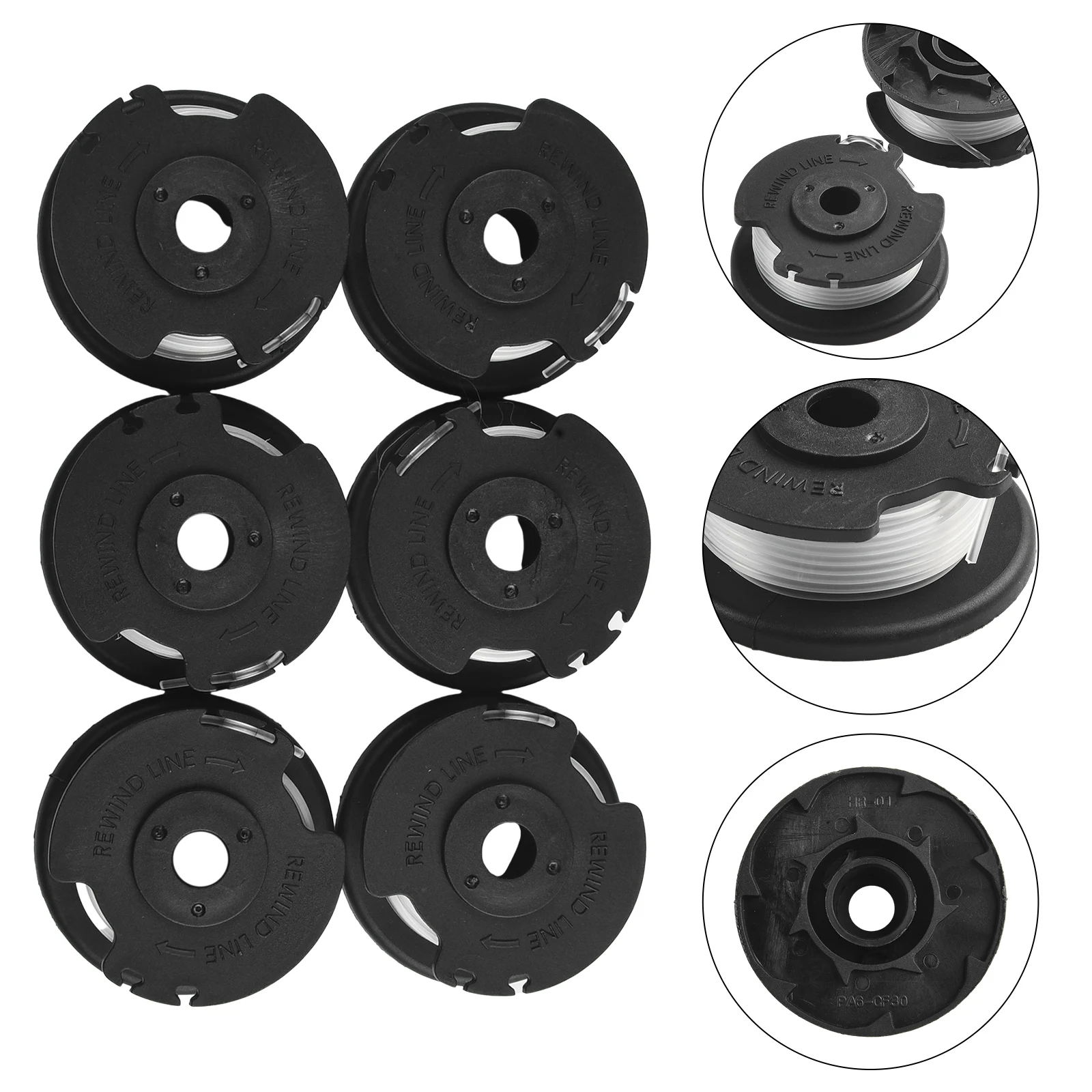 for 6 Pack Spool Line Replacement for Hyper Tough 20V for Max String for trimmers Fits Auto Feed Cutting System and Multiple