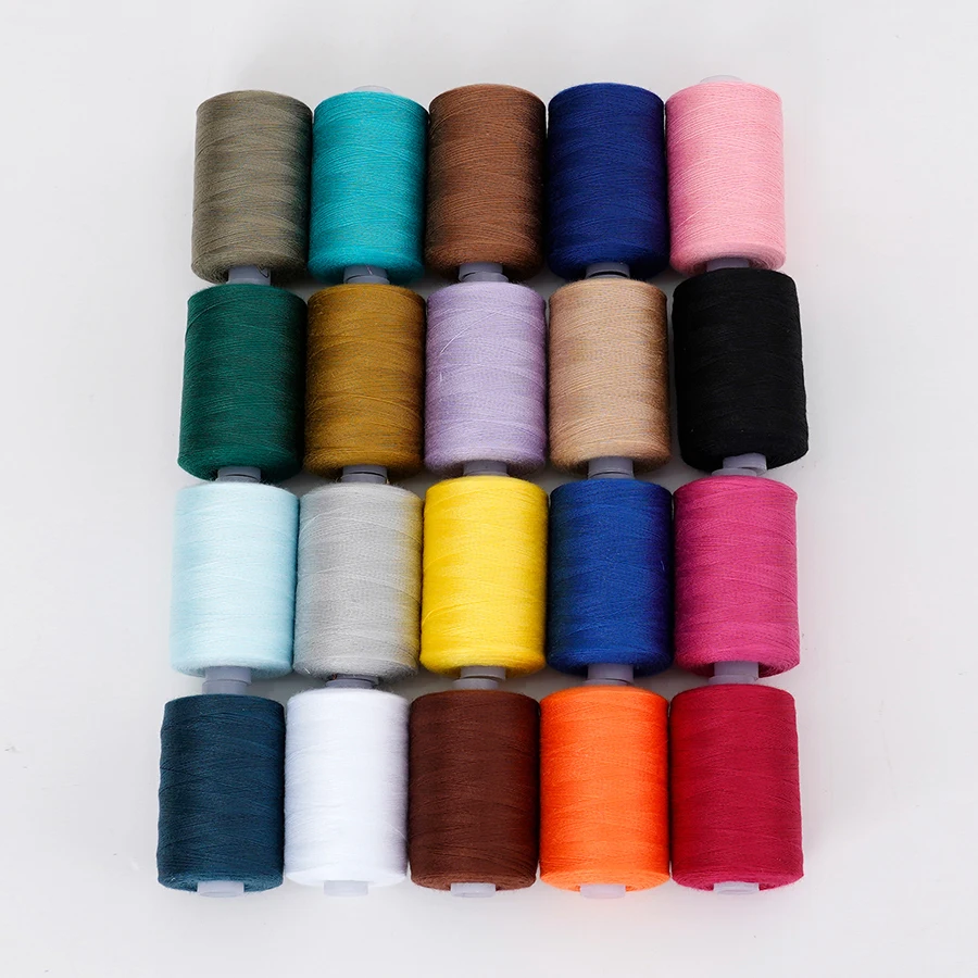 20Pcs Polyester Sewing Thread Kit 1000Yards High Toughness Unbreakable Long Lasting for Handmade And Home Sewing