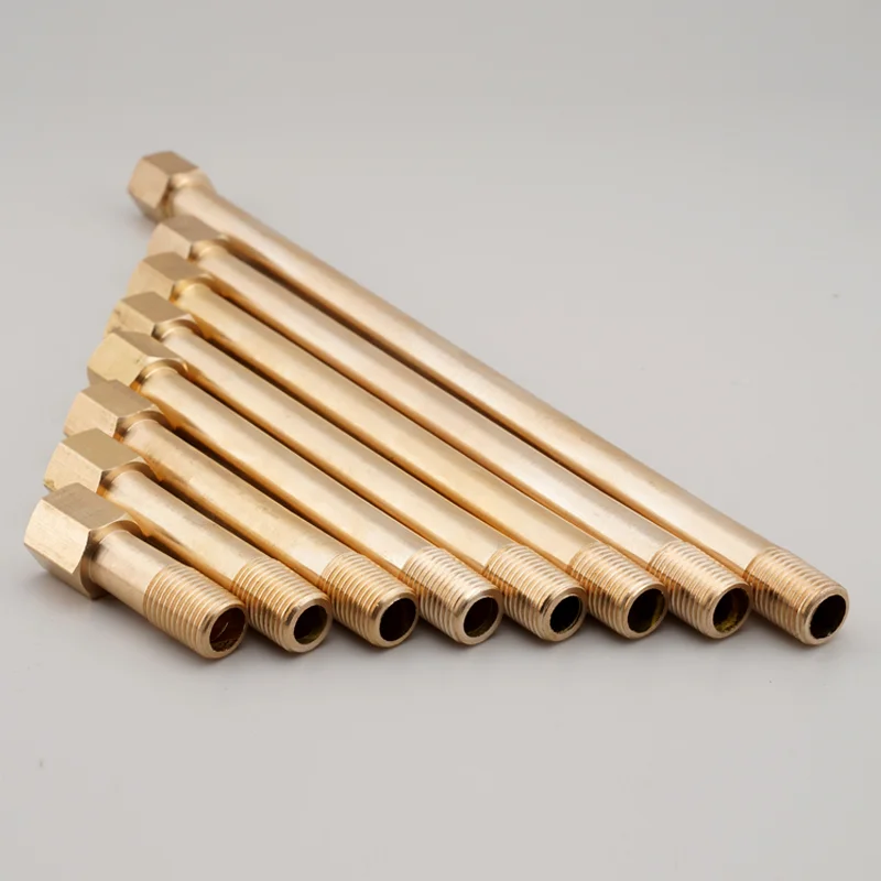 1/8인치 1/4인치 3/8인치 BSP 암-수 연결 35-200mm 길이 황동 파이프 피팅 니플 커넥터 몰드 연장 조인트