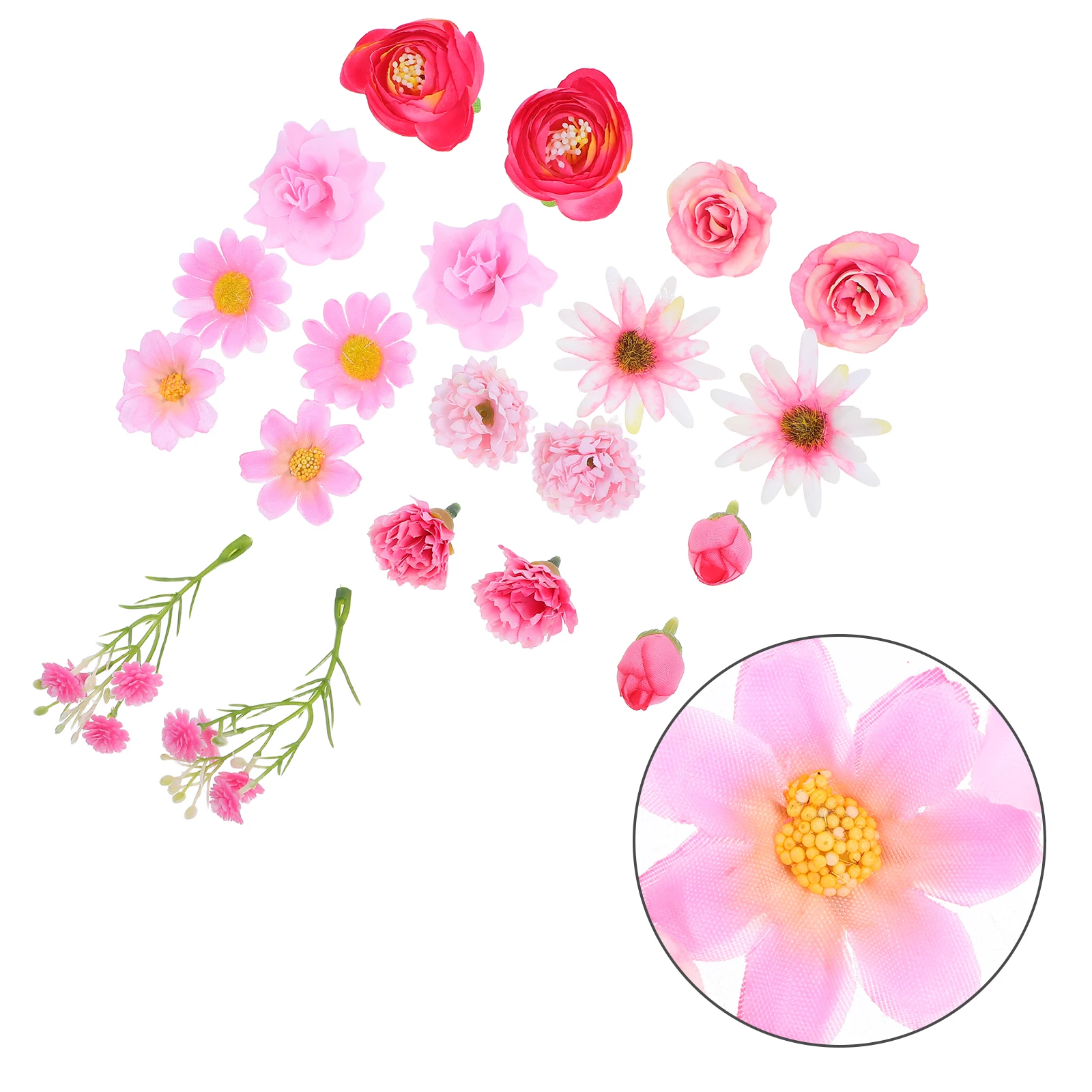 

20pcs Simulated Decoration Artificial Flower Materials Mini Craft Flowers for DIY Home Wedding Party Garden Decorations Faux